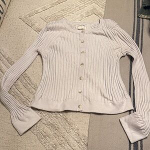 NWOT We The Free Cream Ribbed Cardigan Sz xl